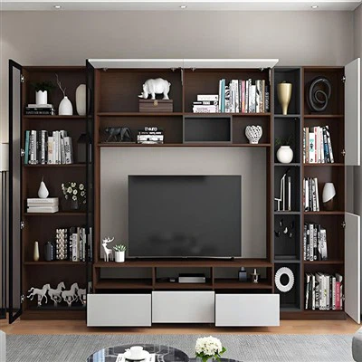 TV spintelės pilna siena